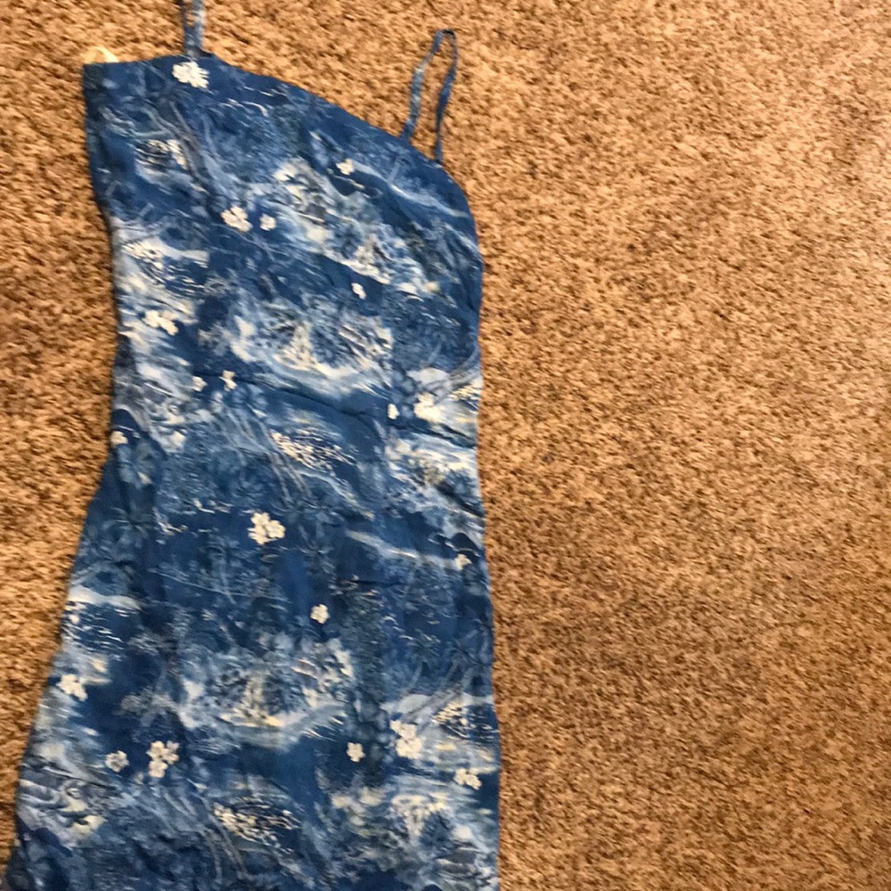 Blue mini dress